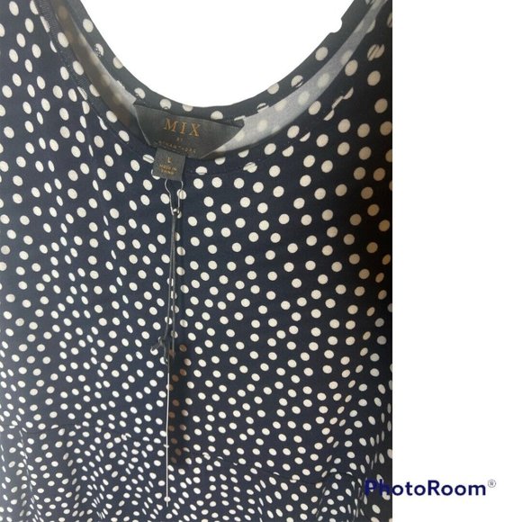 *Mix by 41 Hawthorn* Women's Sleeveless Polka Dot Dress Sz L NWT - Picture 2 of 5